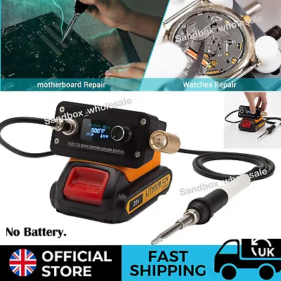 Cordless T12 Soldering Iron Station For Dewalt 20V Battery Rework DIY Portable • £54.83