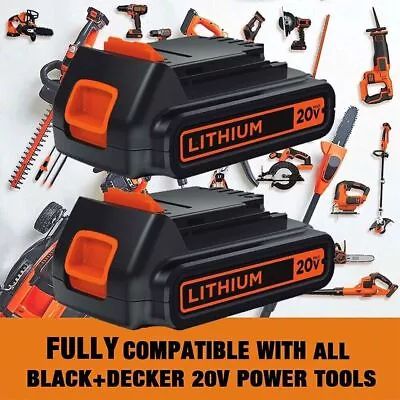 2Pack 20V Lithium-ion 3.8Ah Battery For BLACK+DECKER 20 Volt LBXR20 LBX20 LB20 • $25.98