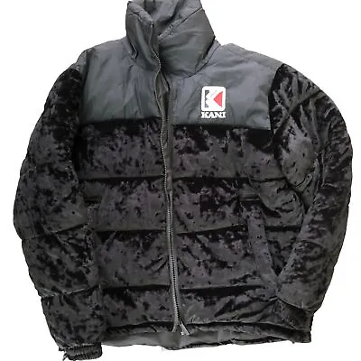 Karl Kani 90s Y2K Winter Jacket S Xs Velvet Hip Hop Black Puffer • £30