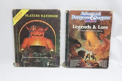 Advanced Dungeons And Dragons Players Handbook TSR 1978 6th + Legends & Lore 2nd • $68.50