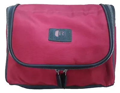 Kenneth Cole Reaction Toiletry Travel Bag Red Fabric Hanging 551694 • $12.95