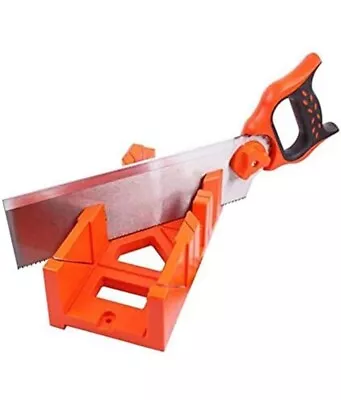 KATSU Mitre Box With 300mm 12  Hand Saw Set Fine Tenon Mitre Saw With Guide • £21.99