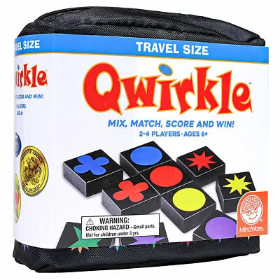 Qwirkle: Travel Edition Fun Family Board Game For 2-4 Players Ages 6+ Mindware  • £15.99