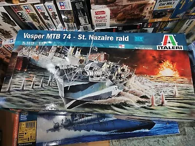 Italeri 5619 1/35 Vosper MTB 74 St Nazaire Raid Torpedo Boat Model Kit New • £99.99