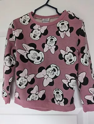 Minnie Mouse Sweater Girls Size 4 4T Pink Disney  • $0.99