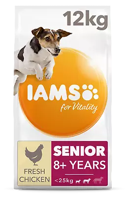 Iams Senior Small/Medium Breed Chicken Dry Dog Food - 12kg • £38.68