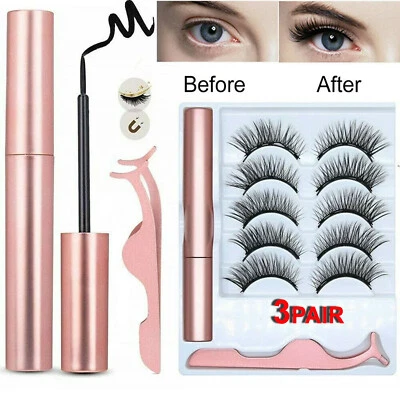 $11.89 • Buy Magnetic Eyelashes With Liner Kit Easy To Apply And No Glue Needed Long Lash Set