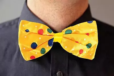 Clown Bow Tie Spotted Polka Dots Fancy Dress Party Accessories Dress Up Fun • £3.45