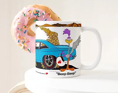 1968 Plymouth Road Runner 11oz Coffee Cup Mug Ad MOPAR HEMI 440 '68 Beep! RTS • $14.99