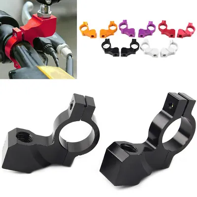 10mm Thread 7/8'' Motorcycle Bike Handlebar Rearview Mirror Mount Bracket Clamp • $9.56