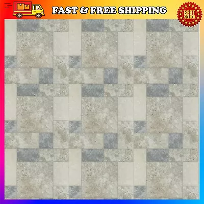 45 Pack Self Adhesive Vinyl Floor Tiles 12x12 In Marble Blocks Peel & Stick Tile • $39.98