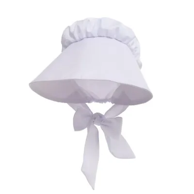 Victorian Hat Pioneer 19th Century Women's Maid Servant Bonnet Maid Lace Up Hat • $25.07