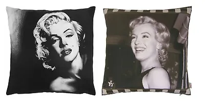 2 Marilyn Monroe Photographic Cushion Covers Hollywood Legend Black Monochrome • £8.99