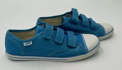 VANS Blue Canvas Skate Shoes Mens Sz 6.5 Womens Sz 8 • £48.25