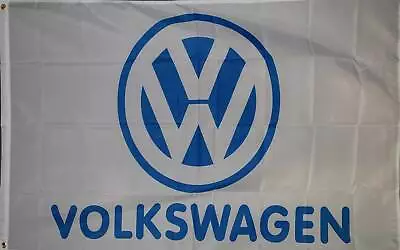 Volkswagen White W/blue Logo 3' X 5' Poly Flag • $22.95
