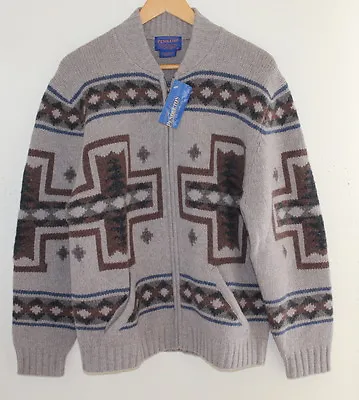 NEW Pendleton MENS Sz M Indian Blanket Southwest Knit Cardigan Sweater Jacket • $340