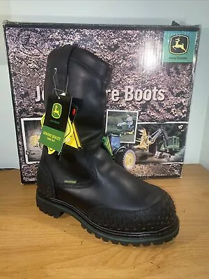 John Deere Mining Boots Pull On Waterproof EH Sz 8.5M Insulated $300+ Value! • $169.95