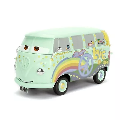 98493 BY Jada Disney CARS Movie FILLMORE VW BUS Hippie Van 7  Diecast Car 1:24 • $22.99