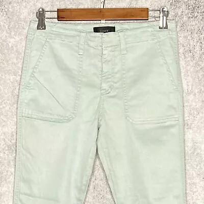 J.Crew Womens Soft Skinny Trouser Style Jeans Size 27 Stretch Solid Light Green • $19.71