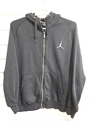 Vtg Nike Air Michael Jordan Jumpman Black Hooded Sweatshirt Mens Size XL • $49.95