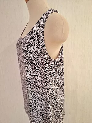 CAbi Muted Animal Print Tank Sleeveless Top Shell Blouse Size Large L 12-14 • $14.88