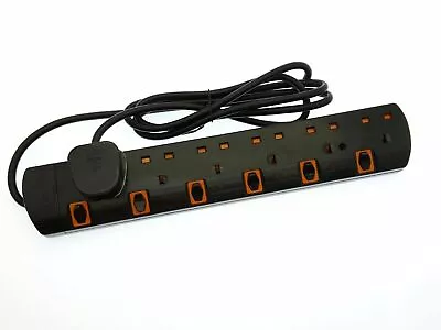 £22.99 • Buy Surge Protected Switched Extension Lead Cable 5m Meter Metre 3 4 5 6 Way - Black