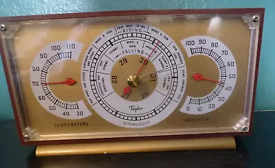 Vintage Taylor Stormoguide Barometer Desktop Temperature Humidity • $20