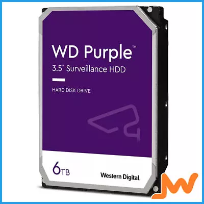 Western Digital Purple 6TB 3.5  Surveillance Hard Drive • $285