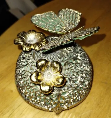 VINTAGE 1960s LINDEN BUTTERFLY AUTOMATON MUSIC BOX MOVEMENT PLAYS EVERGREEN • $159.99