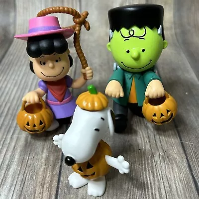 PEANUTS Halloween PVC Figures Charlie Brown Snoopy & Lucy Set Of 3 • $11.99