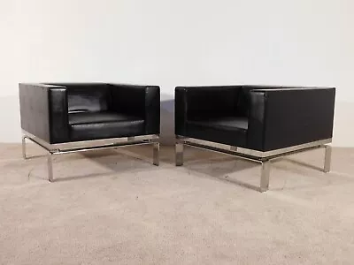 Pair Vintage MARTIN BRATTRUD One Collection Low Back Lounge Chairs 630-01 Pr #2 • $1950