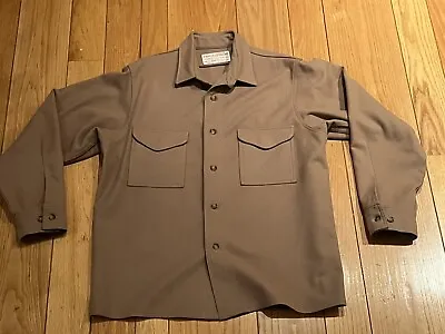 Filson Garment Men’s Button Up Jacket Tan 100% Virgin Wool C.C. Filson Vintage • $220