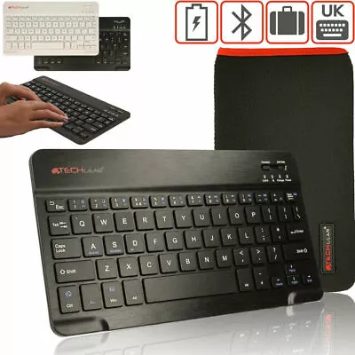 For Apple IPad 10.2 9 8 7 6 Slim Wireless Bluetooth UK QWERTY Keyboard With Case • £14.95