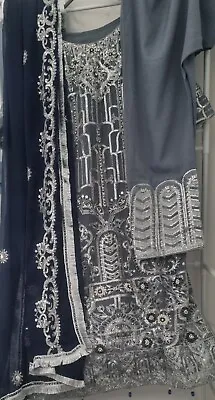 Pakistani Brande Tawakal  Wedding/party Wear Dress • £30