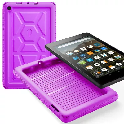 Fire 7 9th Gen 2019 Tablet Case Soft Gel Protective Back Silicone Cover Purple • $8.49