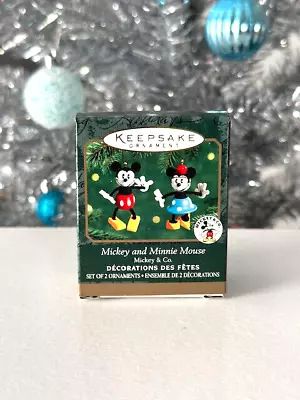 Mickey & Minnie Mouse - Set Of 2 - 2000 - Hallmark Keepsake Christmas Ornaments • $5.95