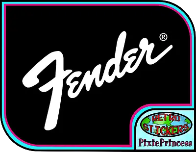 £3.05 • Buy Fender Guitar Bass Logo A Vinyl Sticker Car Bike Truck Wrap Wall Window Decal