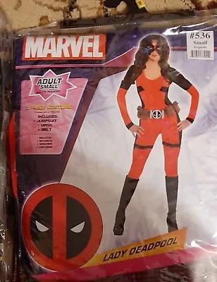 Marvel Lady Deadpool Women’s Halloween Costume Small (2-4) Sexy Jumpsuit  • $20