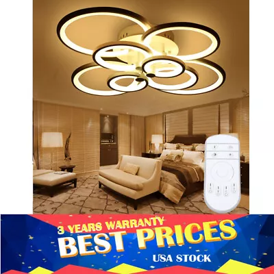 Indoor Modern LED Ceiling Light Pendant Lamp Living Room Dimmable Fixture 8Hesds • $80