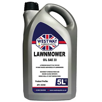 Sae30 Lawnmower Oil Sae 30 Westway Lubricants 5l • £26.99