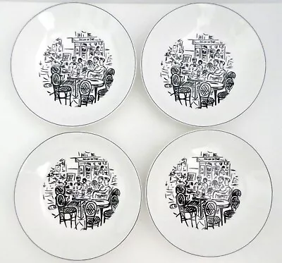 Mikasa Ultima PARISIAN SCENES 4 SOUP  Cereal Pasta BOWLS NEW WITH TAGS Set Of 4 • $54.95