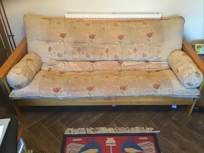 £40 • Buy Wooden Framed Double  Sofa Bed Futon 