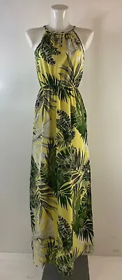 Ladies New Angeleye Print  Maxi Dress With Side Splits   Size 8-16 • $28.53