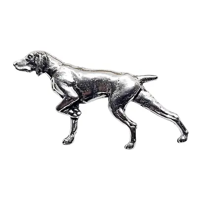 Pointer Pin Badge Brooch Gun Bird Dog Pewter Badge Lapel Unisex By A R Brown • £6.40