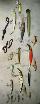 Lot Of 65+ Vintage Fishing Lures. Many More Branded Lures Than Unbranded Lures • $19.75