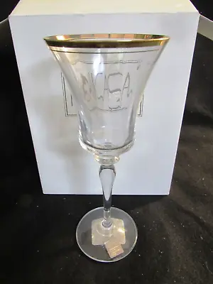 4 Mikasa Jamestown Gold Water Goblets New In Box #1 • $59.95