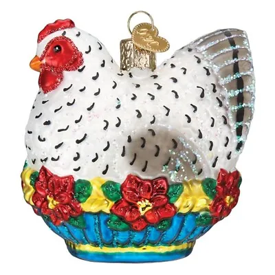 Old World Christmas FRENCH HEN (16144) Glass Ornament W/ OWC Box • $22.49