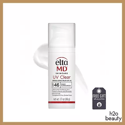 Elta MD UV Clear Facial Sunscreen SPF 46 1.7 Oz EXP 06/26 *New In Box* • $34.40