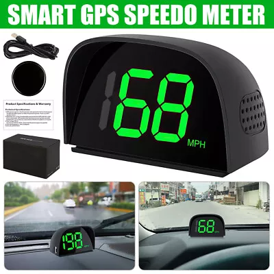 Smart Car Digital GPS Speedo Speed Speedometer Monitor MPH HUD Head Up Display • £9.79