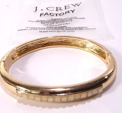 J.Crew Women's Shiny Gold Tile Stone Cuff Bracelet NIB 48 • $12
